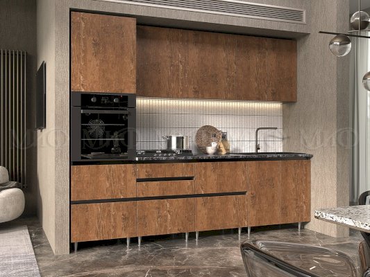Модульная кухня Техно-6 Экзотическое дерево Амазония (Миф)
